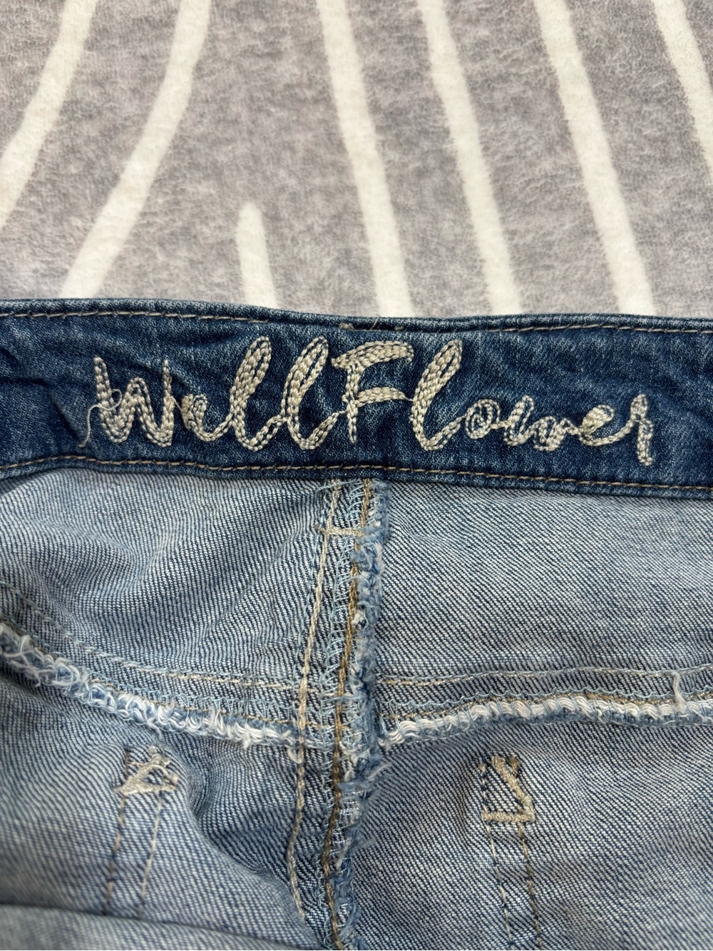 Wallflower Romper, Denim Overalls, Distressed, Jean Shorts, Medium, M, Blue - Picture 2 of 9